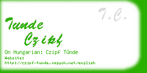 tunde czipf business card